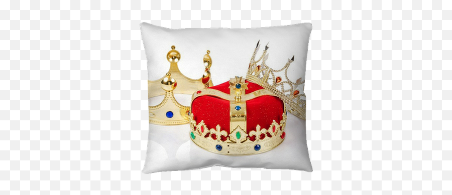 King Crown Isolated On White Throw Pillow U2022 Pixers - We Live Emoji,Emoji De Abrazo En Whatsapp Cojin