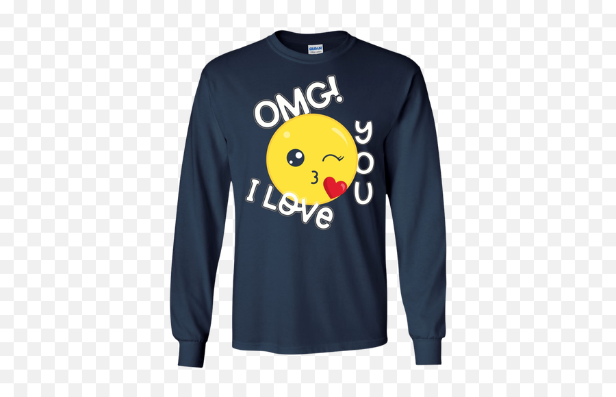 Kiss Emoji Omg I Love You T - Shirt Smiley Emoji Shirt Amyshirt Long Sleeve,I Love You Sign Emoticon