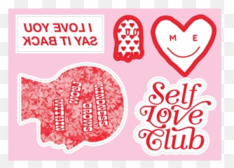 Self Love Club Stickers In 2021 Emoji,Pink Pepper Emotions