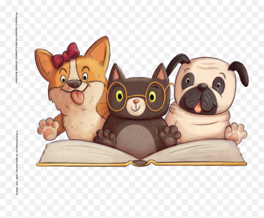 Download Hd Paws For Books - Paws For Books Book Fair Clipart Dog Reading Book Emoji,Paws Emoji