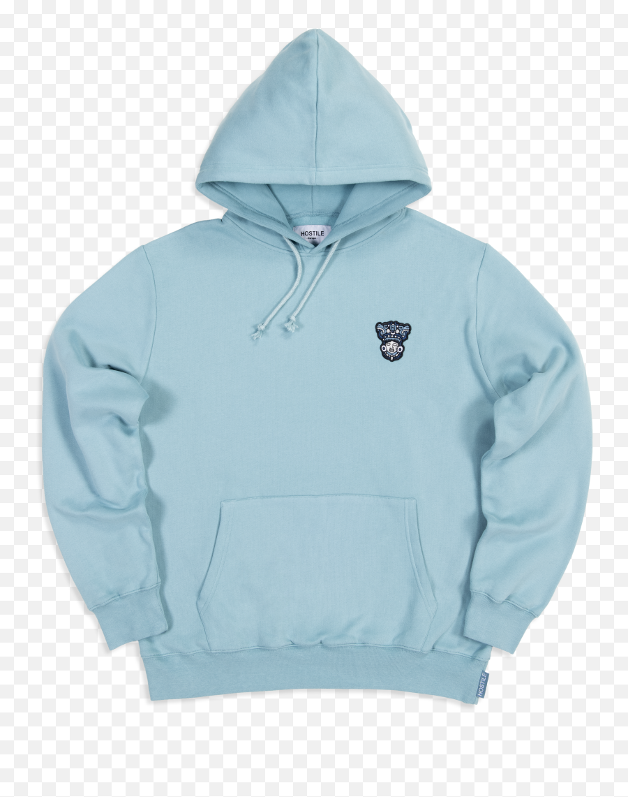 Adriatic Blue Hoodie - Hostile California Emoji,Emojis In The Hood