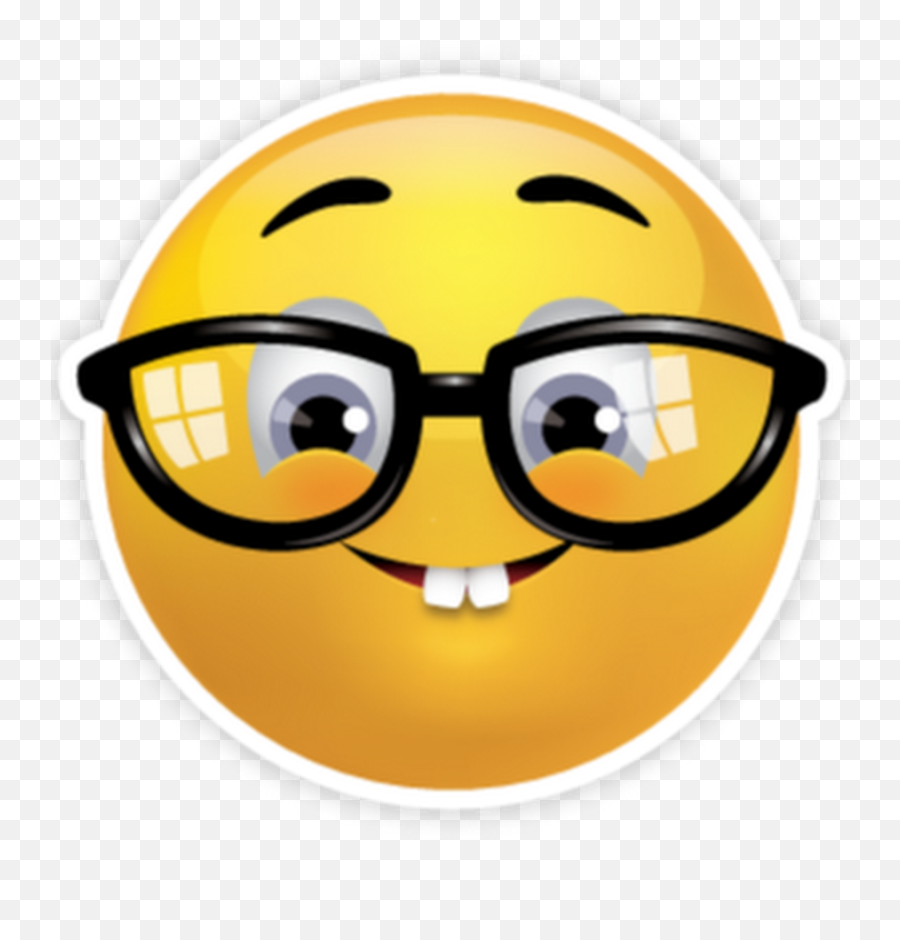 Emoji Nerd Emoticon Smiley Geek - Nerd Emoji Gif Transparent,Bowing Emoticon