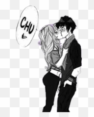 Chu Kiss Sticker By Tsunsukji - Drawings Of Girls Dp Emoji,Kiss Emoji Black And White