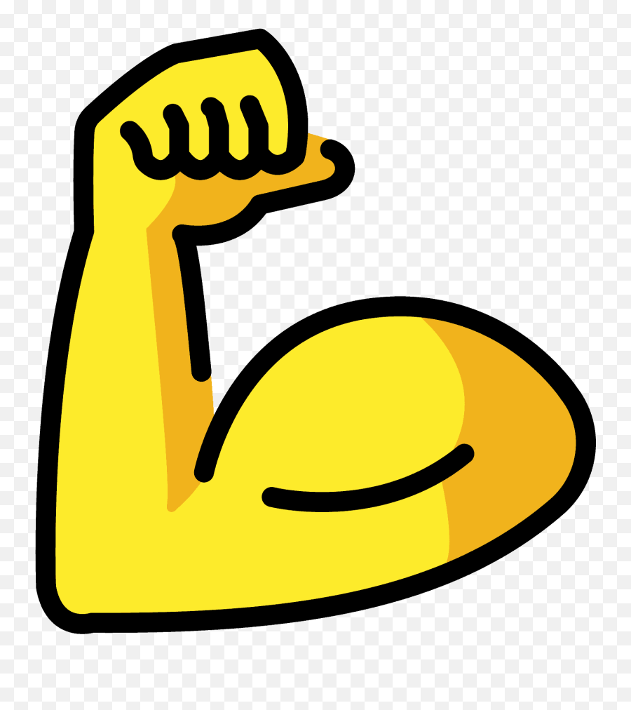 Flexed Biceps Emoji Clipart - Body Emoji,Flex Emoji