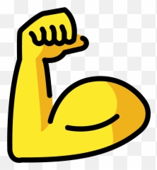 Flexed Biceps Emoji Clipart - Body Emoji,Flex Emoji