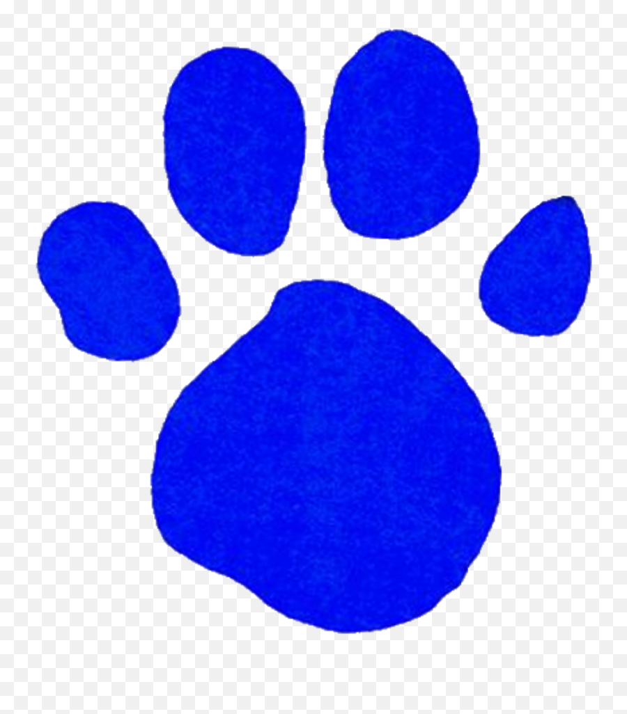 Paw Pawprint Bluesclues Blue Kidcore Sticker By Lamb - Blues Clues Paw Print Transparent Emoji,Pawprint Emoji