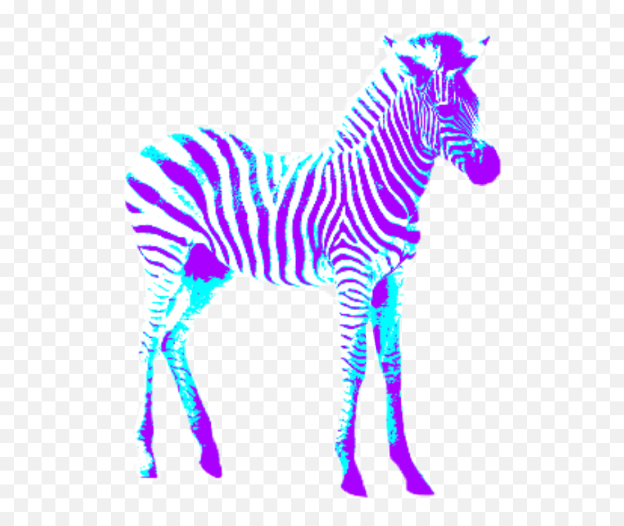 Zebra Sticker By Adlina - Blue And Purple Zebra Emoji,Zebra Emoji