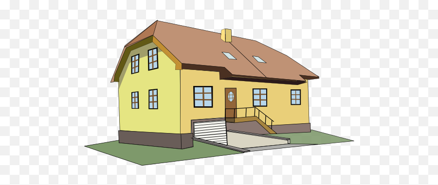 Eco Home Clip Art Vector 2 - Clipartix Big Houses Clipart Emoji,Houses Emoji
