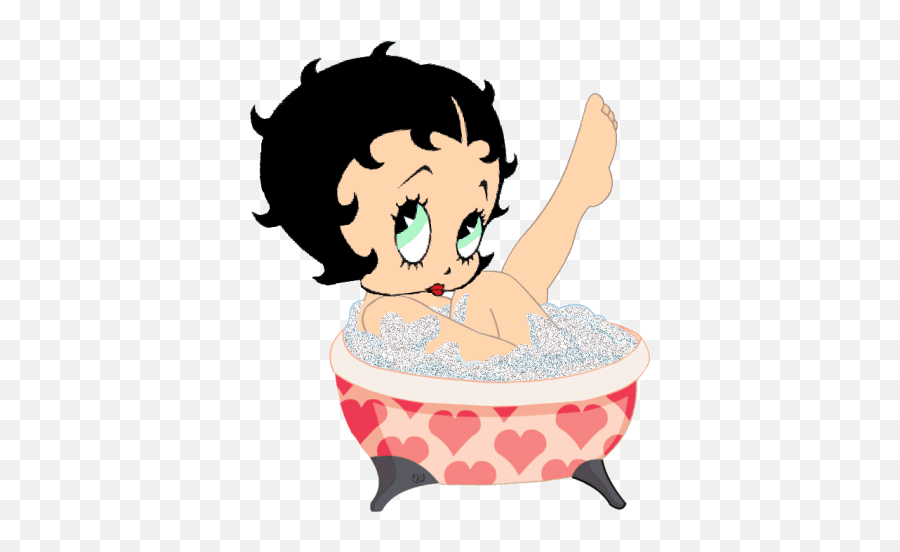 Betty Boop Pictures Archive Bathtub Animated Gifs Cartoon - Animated Betty Boop Gif Emoji,Bathroom Emoticons