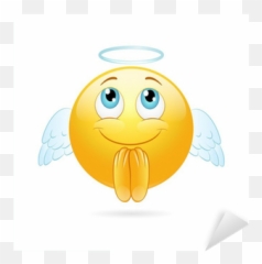 Adesivo Angelo Emoticon U2022 Pixers - Viviamo Per Il Cambiamento Emoticon Angelo Emoji,Emoticons Tong Uitsteken