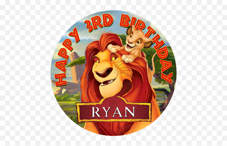 Personalised Edible Cake Toppers - Lion King Images For Cake Emoji,Lion King Emoji