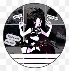 Black Icon Dark Evil Aesthetic Sticker By No - Anime Girl Peace Sign Emoji,Dark Evil Emojis