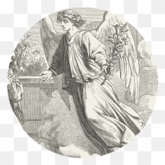 Archangels - Annunciation Wood Cut Emoji,Muriel Angel Emotions
