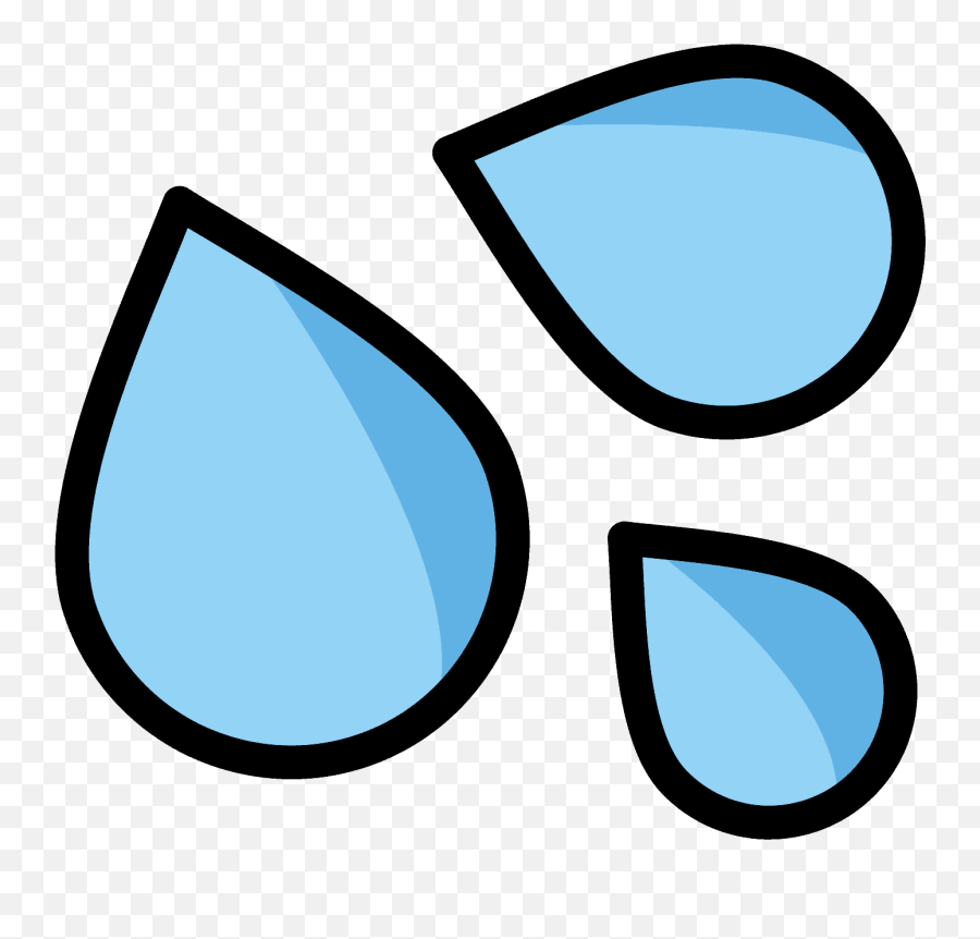 Sweat Droplets Emoji Clipart - Dot,Splash Emoji