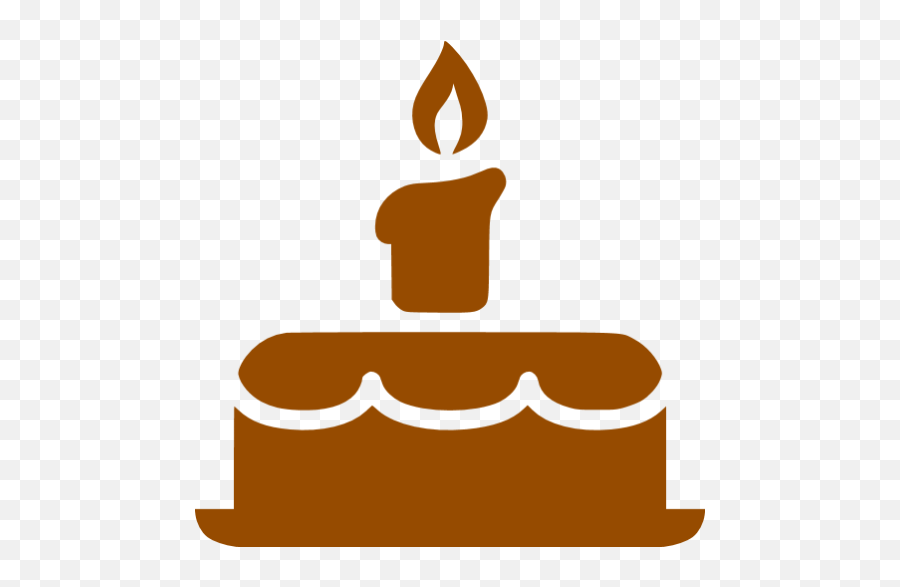 Brown Birthday Cake Icon - Birthday Cake Icon Brown Emoji,How To Make A Cake Emoticon