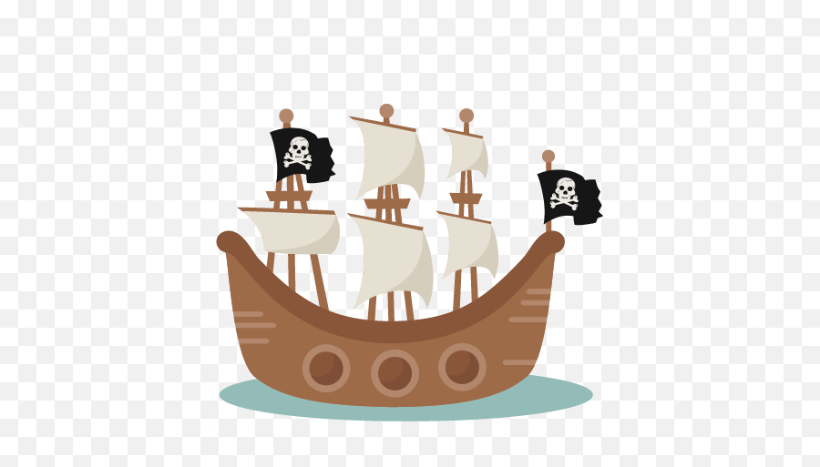 Cute Pirate Ship Clipart - Pirate Pirate Ship Clip Art Emoji,Pirate Ship Emojis