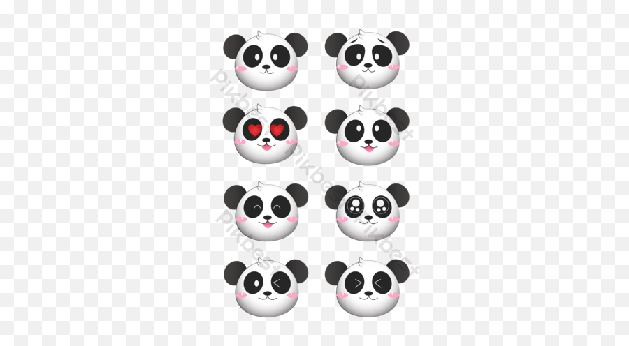 Panda Pattern Templates Free Psd U0026 Png Vector Download - Happy Emoji,100 Emoji Vector