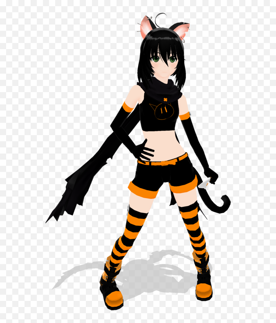 Mmd Black Cat Thief By Kanahiko - Fictional Character Emoji,Mmd Emotion Mask