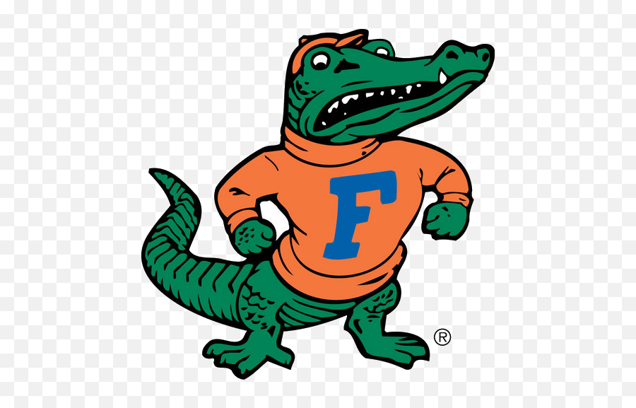 University Of Florida Clipart 2 - Clipartix Old Florida Gator Logo Emoji,Florida Emoji