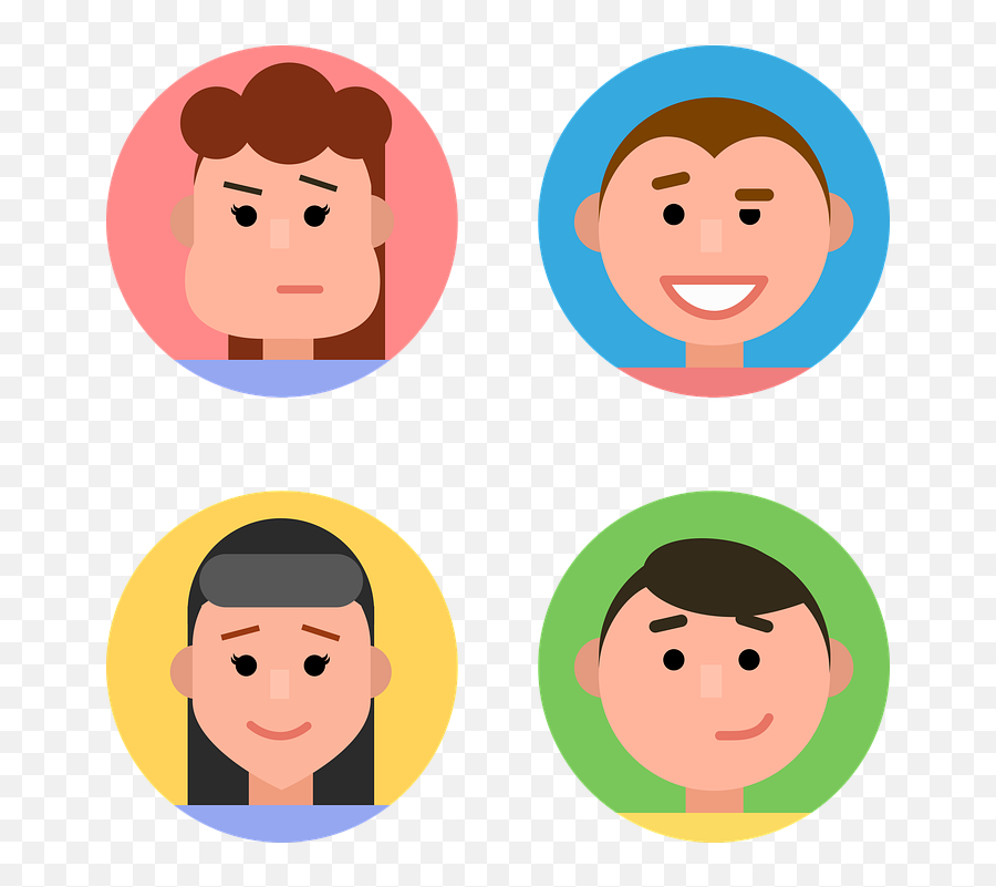 Free Photo Minimalist Avatar Minimal Modern Flat Cartoon - Minimalist Cartoon Face Emoji,Emotions Face Profiles Vector