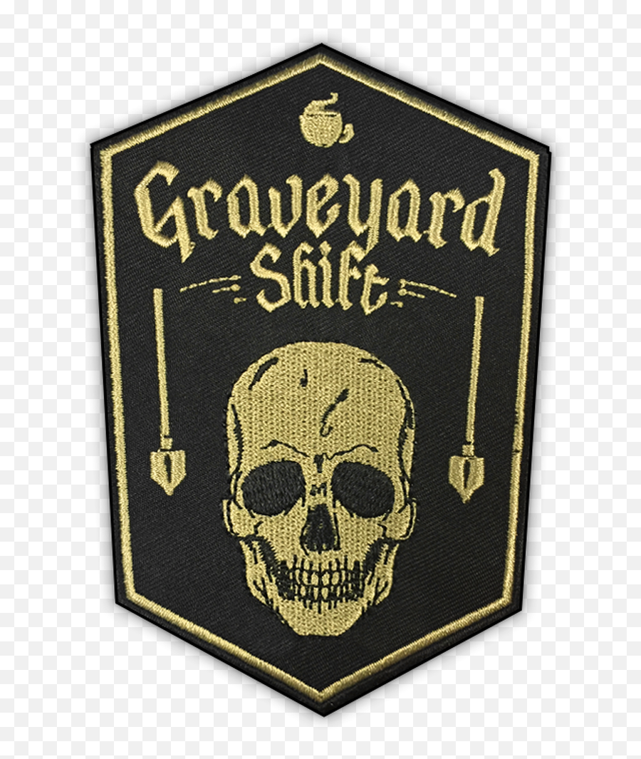 Large Graveyard Shift Patch - Design Emoji,Graveyard Shift Emojis