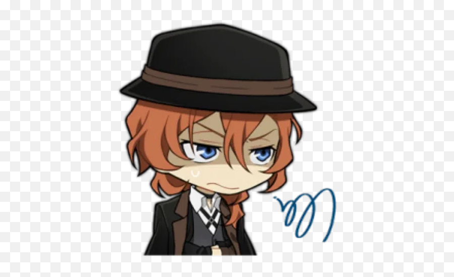 Bungo Stray Dogs Whatsapp Stickers - Stickers Cloud Bungou Stray Dogs Stickers Whatsapp Emoji,Emoji Dog Hat