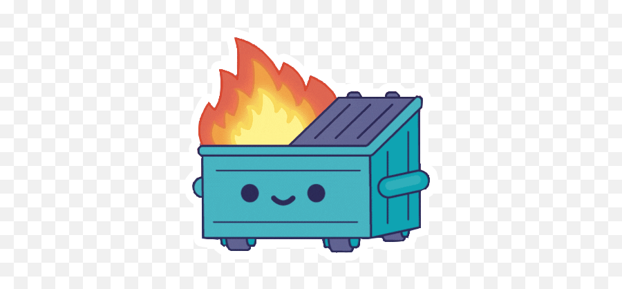 Thanos Snap Die Cut Sticker - Dumpster Fire Emoji Gif,Thanos Snap Emoji