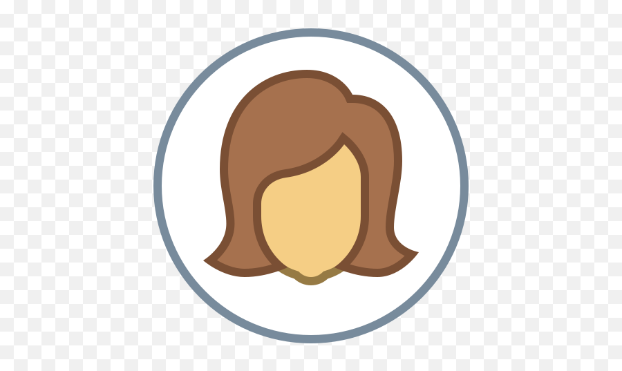 Circled User Female Skin Type 4 Icon In Office Style Emoji,Girl Emoticon Brown Hair Ios