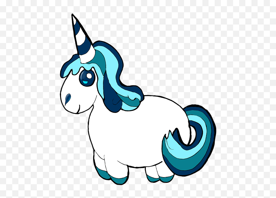 Free Illustration Unicorn Clipart Blue Pony Cute Image - Unicorn Emoji,Unicorn Head Emoji