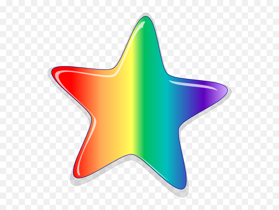 Rainbow Starburst Clipart - Rainbow Star Clipart Emoji,Starburst Emoji