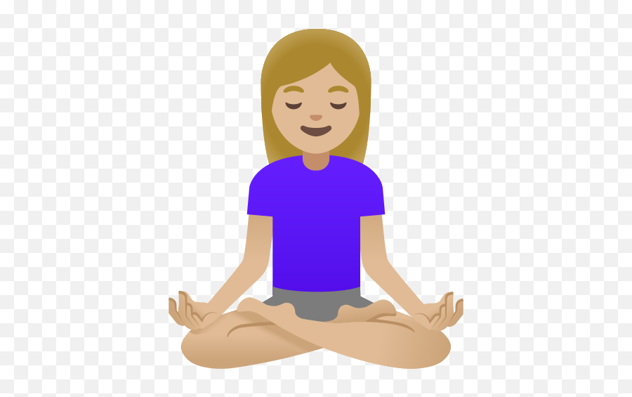 U200d Woman In Lotus Position Medium - Light Skin Tone Emoji,Skin Emoji