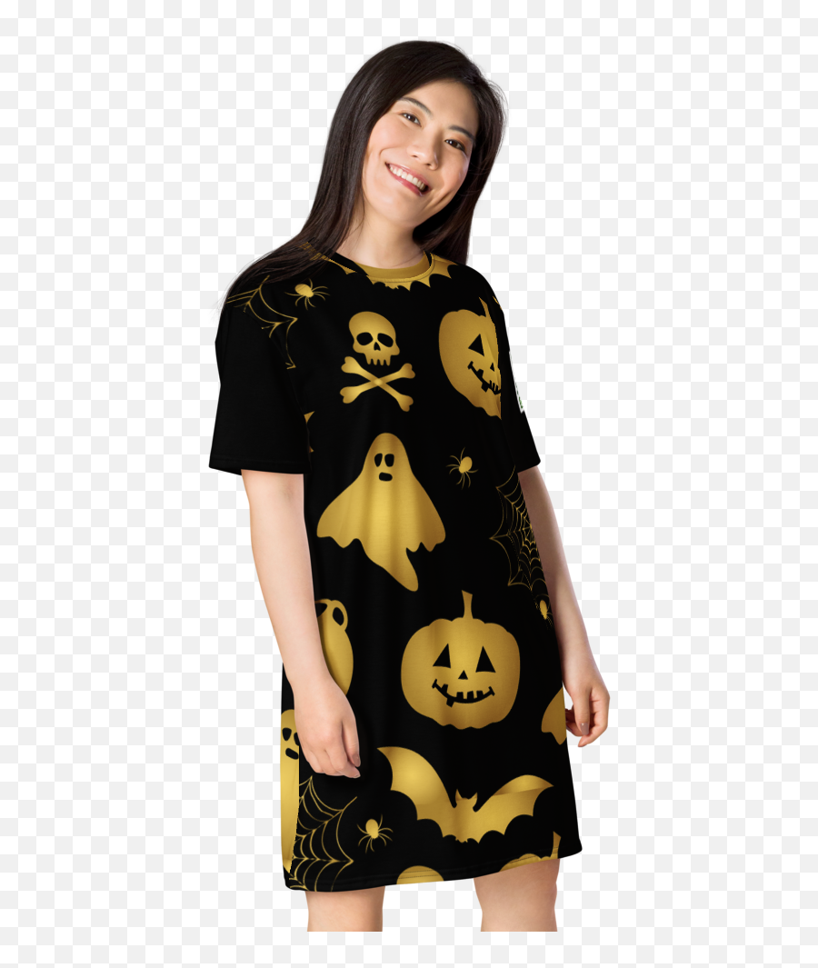 T - Shirt Dress Alien Merchants Emoji,All Over Both Sides Emoji T-shirt