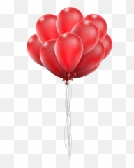 Balloon Bunch Png Clip Art Image - Red Balloon Tied To Anchor Emoji,Red Balloon Emoji