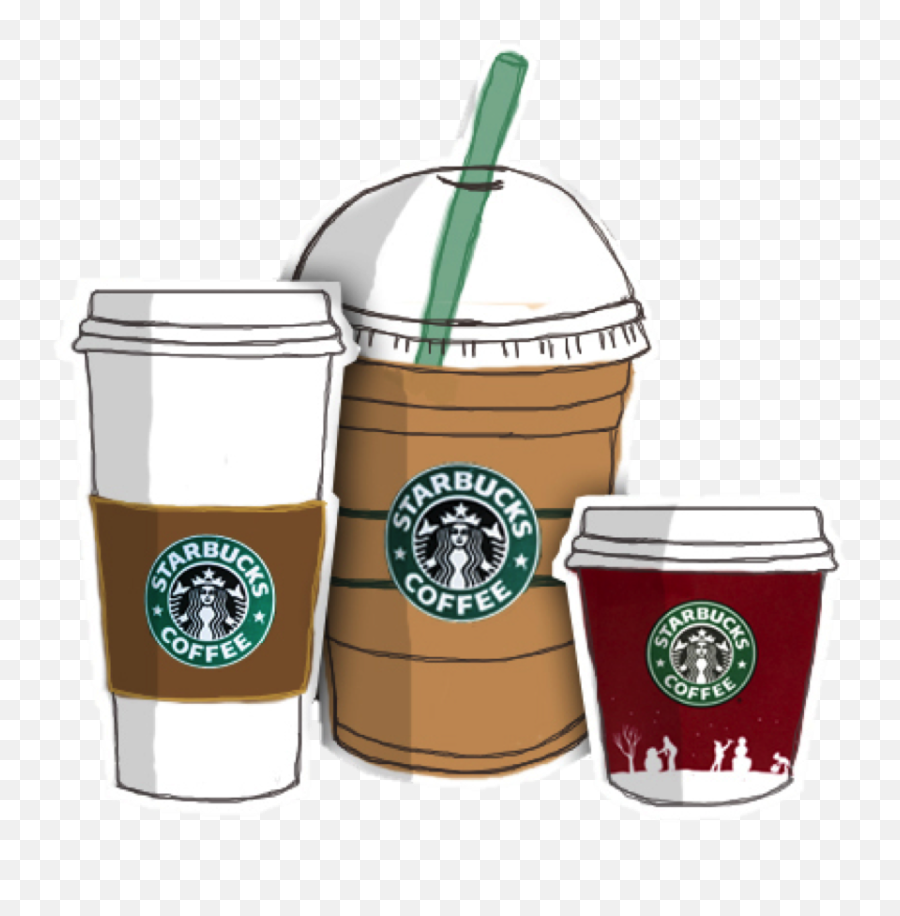 Download Coffee Frappuccino Starbucks Drawing Download Free - Starbucks Coffee Clipart Emoji,Starbucks Emoticon