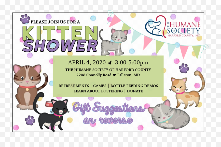 Kitten Shower The Humane Society Of Harford County - Soft Emoji,Emoticon Pillows Walmart