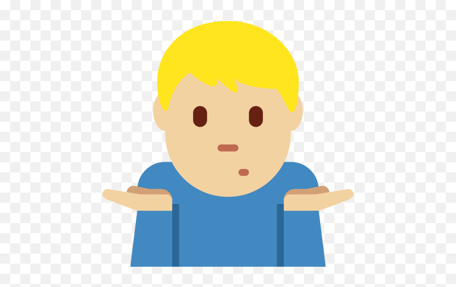 Man Shrugging Emoji With Medium - Shrugging Guy Emoji,Shrug Keyboard Emoji
