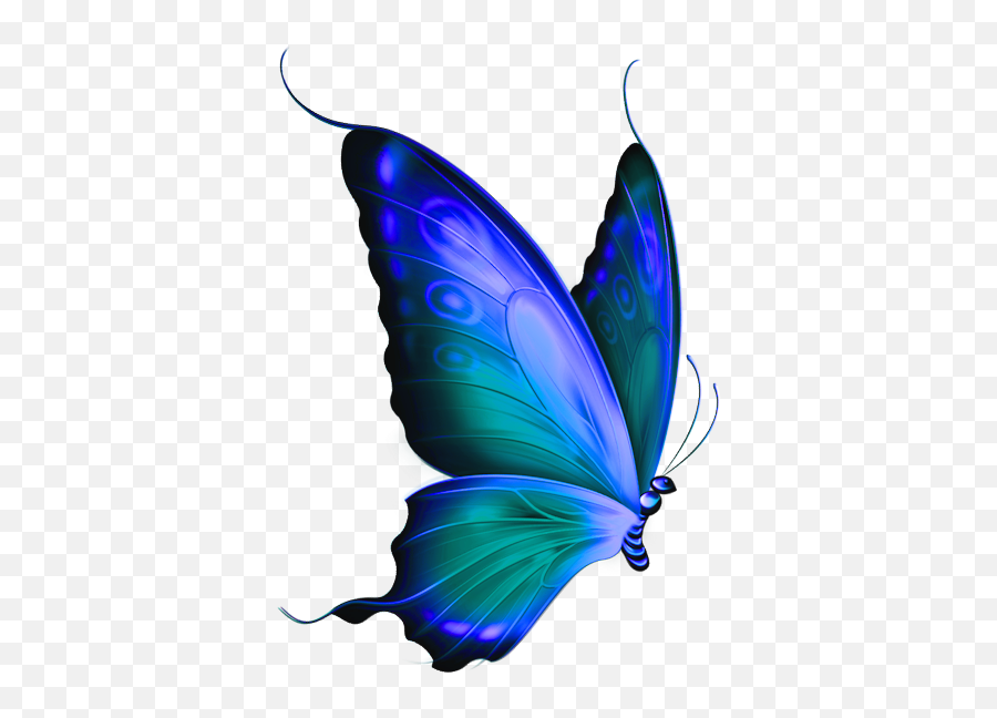 Download Blue Butterfly Emoji Png - Beautiful Purple Butterfly Png,Butterfly Emoji Ios