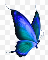 Download Blue Butterfly Emoji Png - Beautiful Purple Butterfly Png,Butterfly Emoji Ios