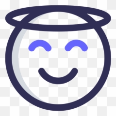 Halo Emo Emoticon Face Emoji Free - Icon,Halo Emoji