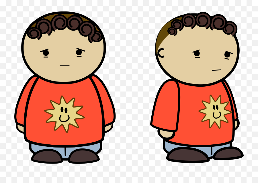 Two Cartoon Boys As A Picture For - Comics Character Clipart Emoji,Mixed Emotions Cartoon Drawing