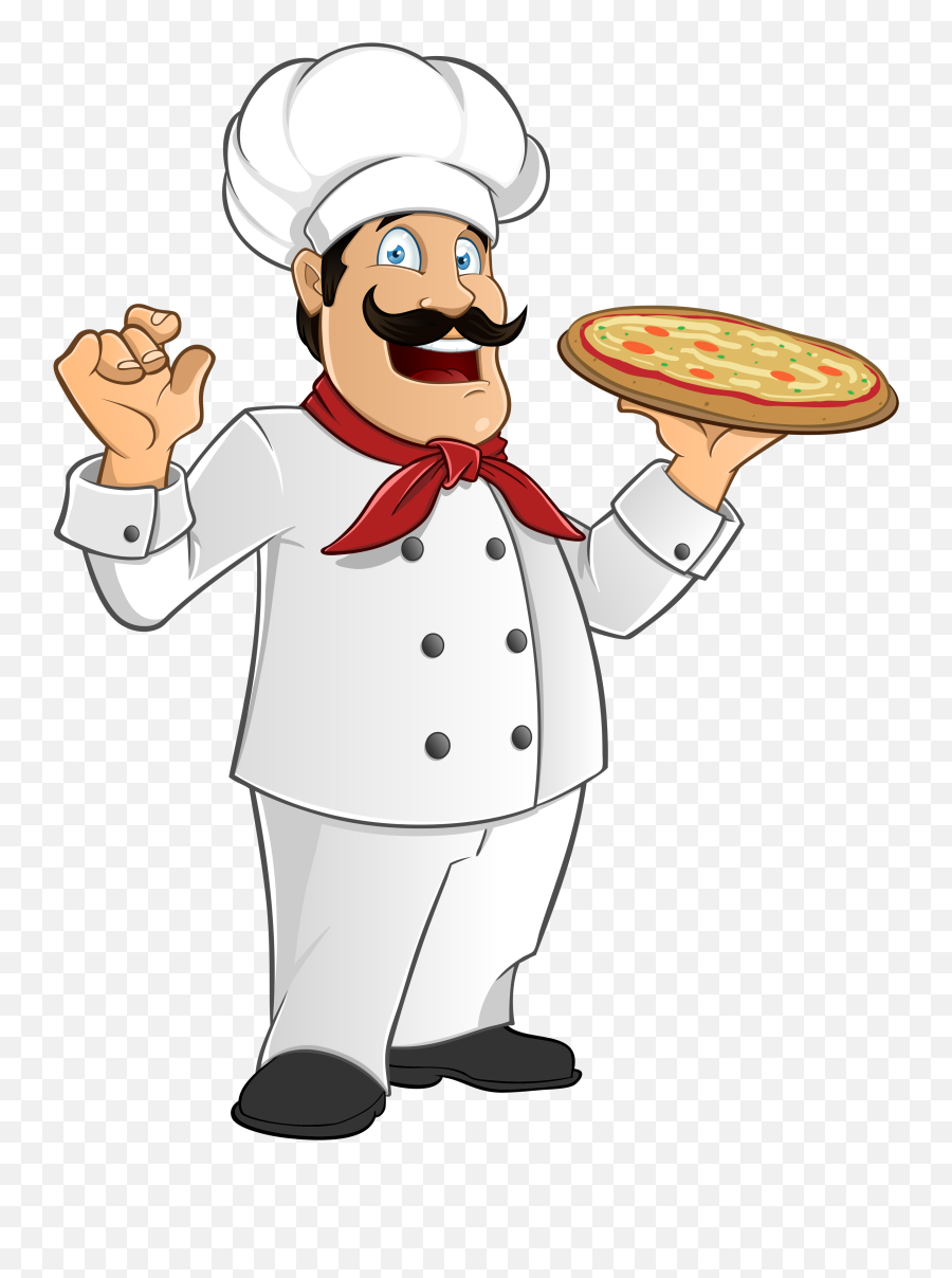 Pizza Italian Cuisine Chef Cooking Clip Art - Pizza Png Pizza Chef Clipart Emoji,Italian Chef Emoticon Clipart