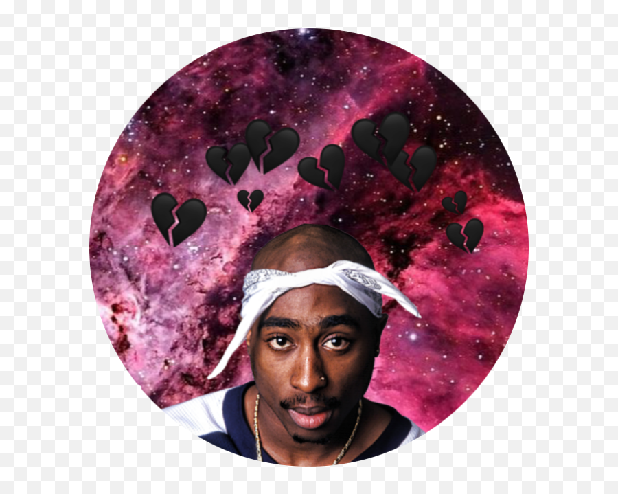 2pac Sticker - Galaxy Circle Background Png Emoji,2pac Emoji