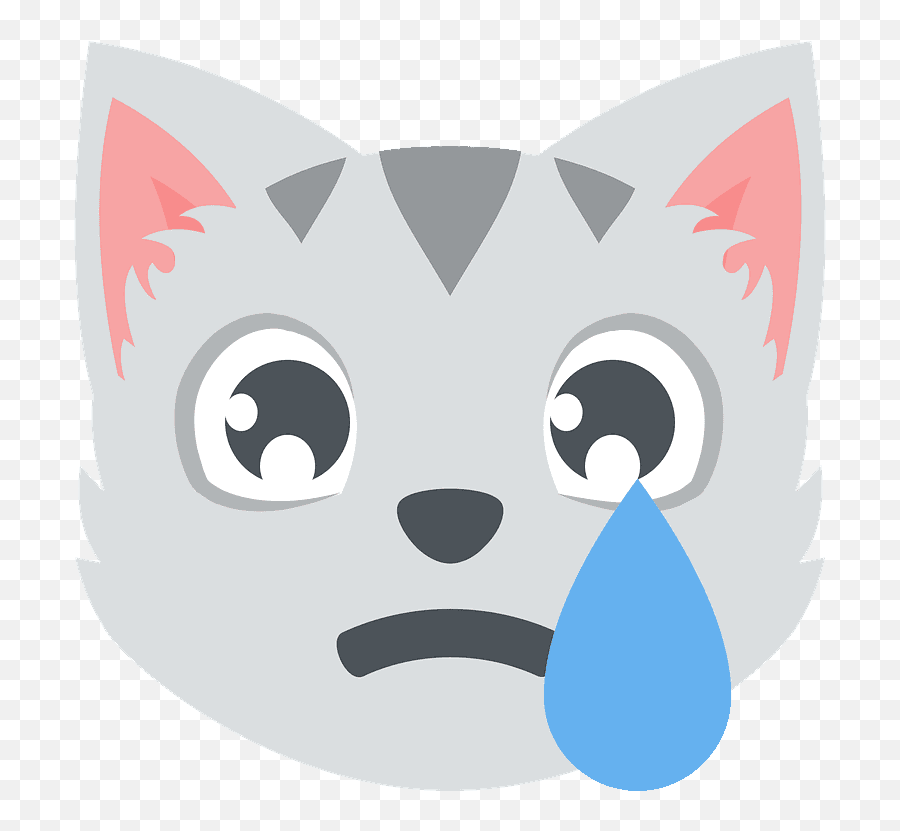 Crying Cat Emoji High Definition Big - Emoji Cat Crying,Crying Peace Sign Meme Emoji
