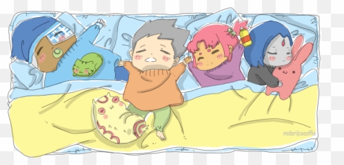 Nap Time For Tiny Titans - Teen Titans Raven And Robin Teenage Dream Emoji,Teen Titans Raven Emotion Scence