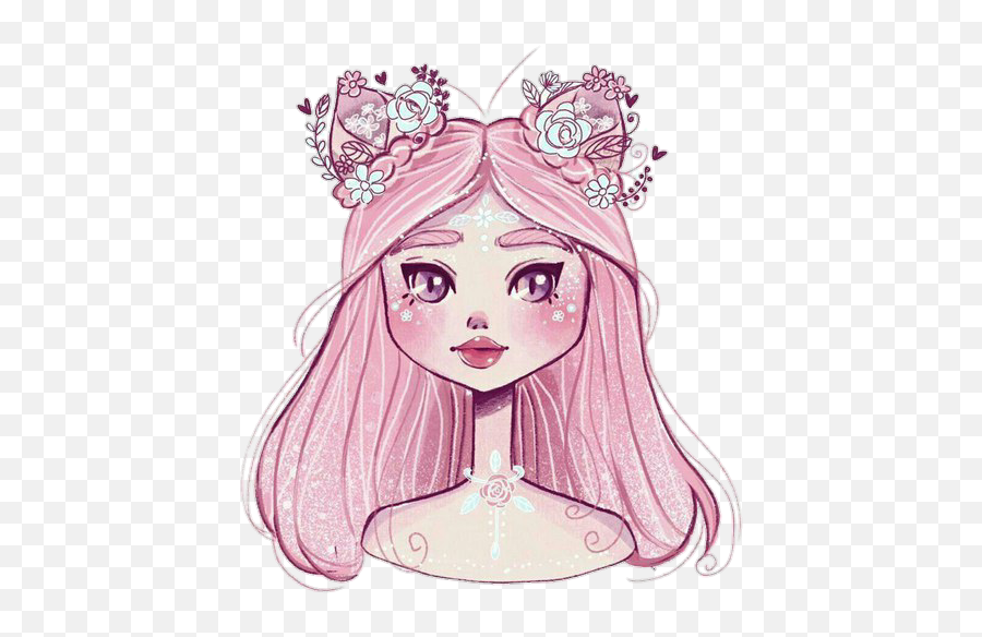 Drawing Illustration Art Sketch Pink - Painting Png Download Drawing Of A Magical Girl Emoji,Anime Steam Emoticons Drawing