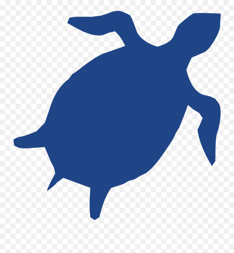 Sea Turtle Cobalt Blue Silhouette Clip - Blue Turtle Silhouette Emoji,Sea Turtle Emoticon