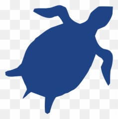Sea Turtle Cobalt Blue Silhouette Clip - Blue Turtle Silhouette Emoji,Sea Turtle Emoticon