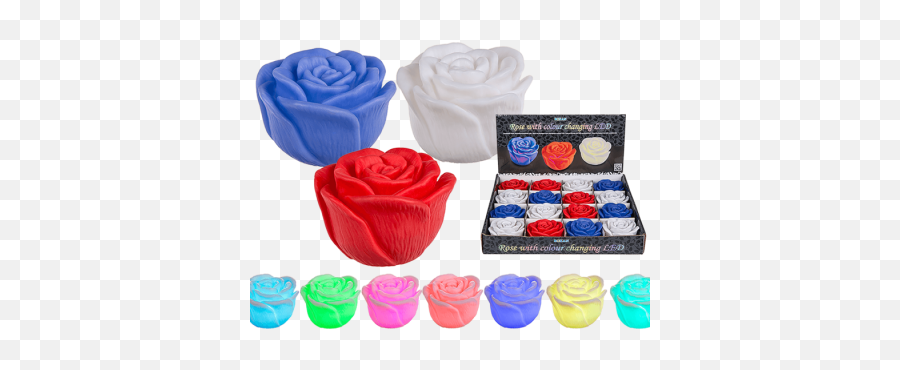 Rose With Color Changing Led Including Batteries From - Cake Decorating Supply Emoji,Blue Rose Emoticon