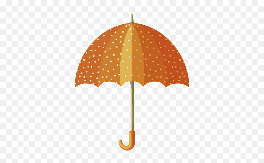 Orange Umbrella Dots Illustration Transparent Png U0026 Svg Vector - Dalí Emoji,Umrella Emoticon