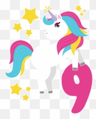 9th Birthday Girl Unicorn I Am 9 Gift T - Shirt For Sale By J M Emoji,Birthday Gift Message Facebook Emoticon
